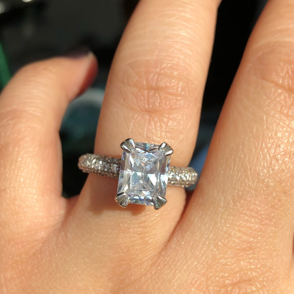 Moissanite wedding ring